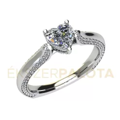   Ékszerpalota eljegyzési gyűrű 0,7ct gyémánttal BRK682 platina 
