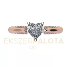 Ékszerpalota eljegyzési gyűrű 0,7ct G/VS gyémánttal BRK682 rozé arany 