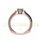 Ékszerpalota eljegyzési gyűrű 0,7ct G/VS gyémánttal BRK682 rozé arany 