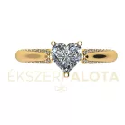 Ékszerpalota eljegyzési gyűrű 0,7ct H/SI gyémánttal BRK682 sárga arany 