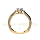 Ékszerpalota eljegyzési gyűrű 0,7ct H/SI gyémánttal BRK682 sárga arany 