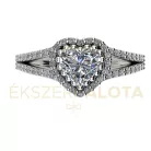 Ékszerpalota eljegyzési gyűrű 0,5ct G/VS gyémánttal BRK683 fehér arany 