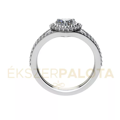 Ékszerpalota eljegyzési gyűrű 0,5ct H/SI gyémánttal BRK683 fehér arany 