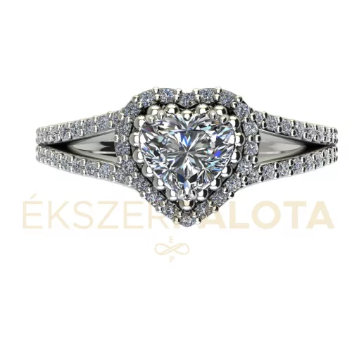 Ékszerpalota eljegyzési gyűrű 0,5ct H/SI gyémánttal BRK683 platina 