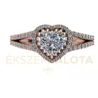 Ékszerpalota eljegyzési gyűrű 0,5ct G/VS gyémánttal BRK683 rozé arany 