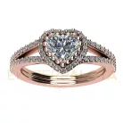 Ékszerpalota eljegyzési gyűrű 0,5ct H/SI gyémánttal BRK683 rozé arany 