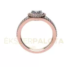 Ékszerpalota eljegyzési gyűrű 0,5ct gyémánttal BRK683 rozé arany 