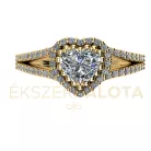 Ékszerpalota eljegyzési gyűrű 0,5ct G/VS gyémánttal BRK683 sárga arany 