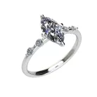 Ékszerpalota eljegyzési gyűrű 0.9ct G/VS1 gyémánttal BRK693 fehér arany