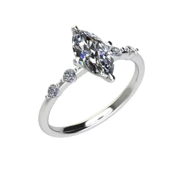   Ékszerpalota eljegyzési gyűrű 0.9ct gyémánttal BRK693 fehér arany