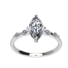 Ékszerpalota eljegyzési gyűrű 0.9ct G/VS1 gyémánttal BRK693 fehér arany