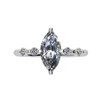 Ékszerpalota eljegyzési gyűrű 0.9ct G/VS1 gyémánttal BRK693 fehér arany