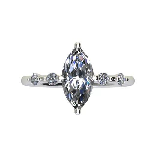 Ékszerpalota eljegyzési gyűrű 0.9ct G/VS1 gyémánttal BRK693 fehér arany