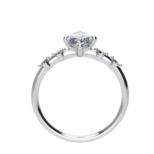 Ékszerpalota eljegyzési gyűrű 0.9ct G/VS1 gyémánttal BRK693 fehér arany