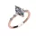 Ékszerpalota eljegyzési gyűrű 0.9ct G/VS1 gyémánttal BRK693 rozé arany