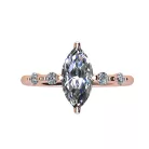 Ékszerpalota eljegyzési gyűrű 0.9ct G/VS1 gyémánttal BRK693 rozé arany