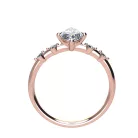 Ékszerpalota eljegyzési gyűrű 0.9ct G/VS1 gyémánttal BRK693 rozé arany