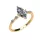 Ékszerpalota eljegyzési gyűrű 0.9ct G/VS1 gyémánttal BRK693 sárga arany