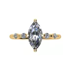 Ékszerpalota eljegyzési gyűrű 0.9ct G/VS1 gyémánttal BRK693 sárga arany