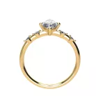 Ékszerpalota eljegyzési gyűrű 0.9ct G/VS1 gyémánttal BRK693 sárga arany