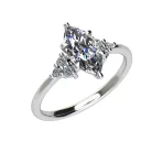 Ékszerpalota eljegyzési gyűrű 0.9ct gyémánttal BRK694 fehér arany