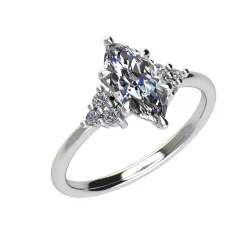   Ékszerpalota eljegyzési gyűrű 0.9ct gyémánttal BRK694 fehér arany
