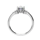 Ékszerpalota eljegyzési gyűrű 0.9ct gyémánttal BRK694 fehér arany
