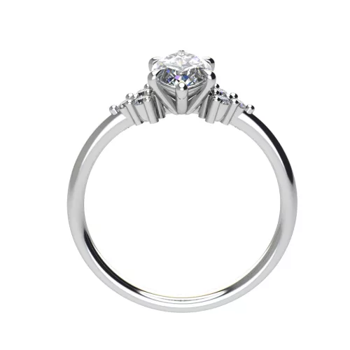 Ékszerpalota eljegyzési gyűrű 0.9ct gyémánttal BRK694 fehér arany