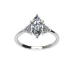 Ékszerpalota eljegyzési gyűrű 0.9ct gyémánttal BRK694 fehér arany