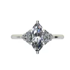 Ékszerpalota eljegyzési gyűrű 0.9ct gyémánttal BRK694 fehér arany