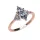 Ékszerpalota eljegyzési gyűrű 0.9ct G/VS1 gyémánttal BRK694 rozé arany