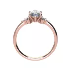 Ékszerpalota eljegyzési gyűrű 0.9ct G/VS1 gyémánttal BRK694 rozé arany