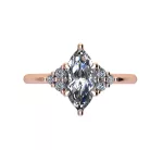Ékszerpalota eljegyzési gyűrű 0.9ct G/VS1 gyémánttal BRK694 rozé arany