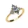 Ékszerpalota eljegyzési gyűrű 0.9ct G/VS1 gyémánttal BRK694 sárga arany