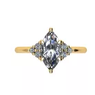 Ékszerpalota eljegyzési gyűrű 0.9ct G/VS1 gyémánttal BRK694 sárga arany