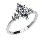Ékszerpalota eljegyzési gyűrű 0.9ct gyémánttal BRK695 fehér arany