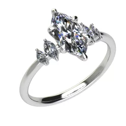   Ékszerpalota eljegyzési gyűrű 0.9ct gyémánttal BRK695 fehér arany