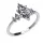 Ékszerpalota eljegyzési gyűrű 0.9ct gyémánttal BRK695 fehér arany