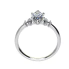 Ékszerpalota eljegyzési gyűrű 0.9ct gyémánttal BRK695 fehér arany