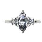 Ékszerpalota eljegyzési gyűrű 0.9ct gyémánttal BRK695 fehér arany