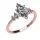 Ékszerpalota eljegyzési gyűrű 0.9ct G/VS1 gyémánttal BRK695 rozé arany