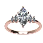 Ékszerpalota eljegyzési gyűrű 0.9ct G/VS1 gyémánttal BRK695 rozé arany