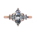 Ékszerpalota eljegyzési gyűrű 0.9ct G/VS1 gyémánttal BRK695 rozé arany