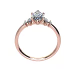 Ékszerpalota eljegyzési gyűrű 0.9ct G/VS1 gyémánttal BRK695 rozé arany