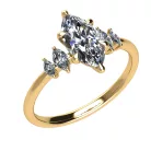 Ékszerpalota eljegyzési gyűrű 0.9ct G/VS1 gyémánttal BRK695 sárga arany