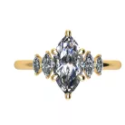 Ékszerpalota eljegyzési gyűrű 0.9ct G/VS1 gyémánttal BRK695 sárga arany