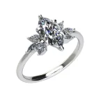 Ékszerpalota eljegyzési gyűrű 0.9ct gyémánttal BRK696 fehér arany