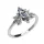 Ékszerpalota eljegyzési gyűrű 0.9ct gyémánttal BRK696 fehér arany
