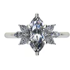 Ékszerpalota eljegyzési gyűrű 0.9ct gyémánttal BRK696 fehér arany