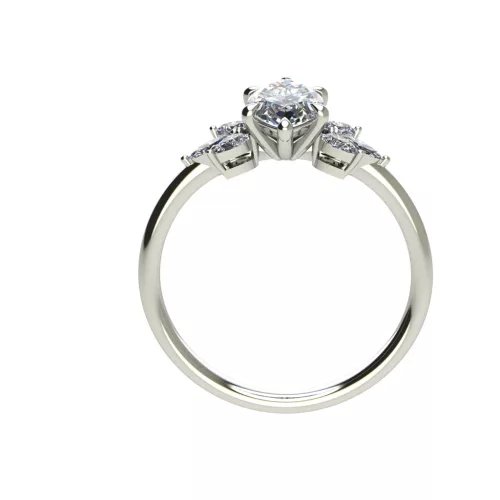 Ékszerpalota eljegyzési gyűrű 0.9ct gyémánttal BRK696 fehér arany